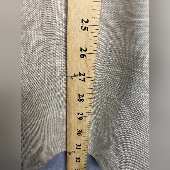 Stafford Blazer Men 48R Solid 2 Button Ivory Oatmeal Blazet Vented‎ Linen Wool - Picture 7 of 10